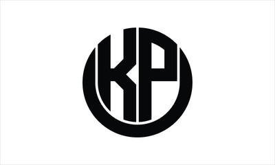 KP initial letter circle icon gaming logo design vector template. batman logo, sports logo, monogram, polygon, war game, symbol, playing logo, abstract, fighting, typography, icon, minimal, wings logo