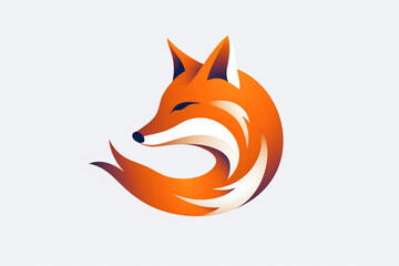 Curious fox logo, with its sly expression and agile posture, representing cunning and adaptability.
