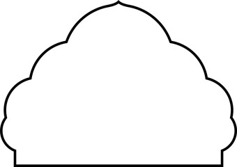 Islamic Dome Design Thin Line outline Black silhouettes Design pictogram symbol visual illustration