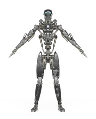 apocalypse cyborg on a pose