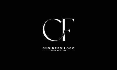 CF, FC, C,F Abstract Letters Logo Monogram