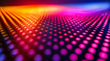 Amid the Digital Pulse of Creativity, LED Lights Dance in a Symphony of Color, A Canvas of Technological Art Painted with the Hues of Innovation