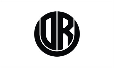 OR initial letter circle icon gaming logo design vector template. batman logo, sports logo, monogram, polygon, war game, symbol, playing logo, abstract, fighting, typography, icon, minimal, wings logo