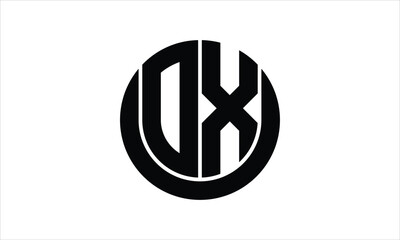 OX initial letter circle icon gaming logo design vector template. batman logo, sports logo, monogram, polygon, war game, symbol, playing logo, abstract, fighting, typography, icon, minimal, wings logo