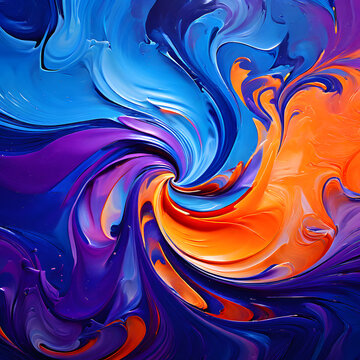 Abstract background featuring swirling hues of blue and purple intermingling with sporadic bursts