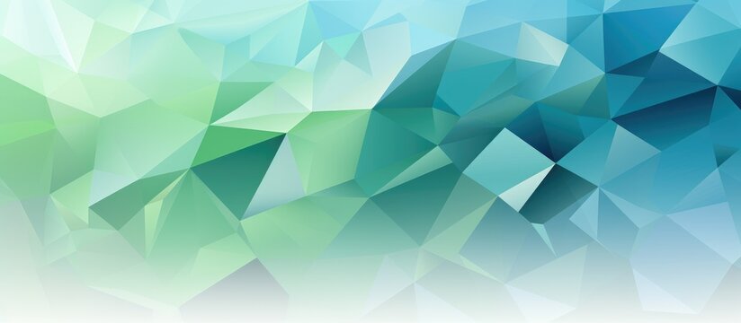 Light blue and green polygonal mosaic design for brand book