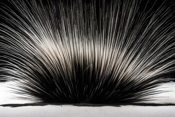 black and white background, Immerse yourself in the mesmerizing chaos of an explosion with a captivating image featuring a burst of black charcoal powder dust against a pristine white background