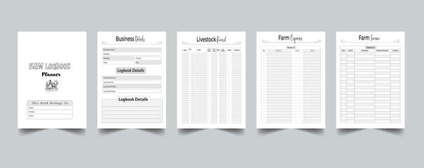 Farm Logbook Planner Template