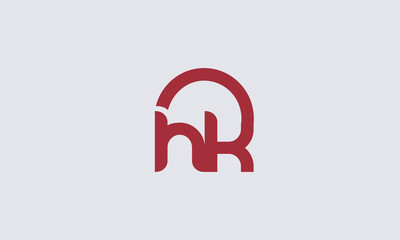 Alphabet letters Initials Monogram logo, HR, H and R, Alphabet Letters RH minimalist logo design in a simple yet elegant font, Unique modern creative minimal circular shaped fashion brands