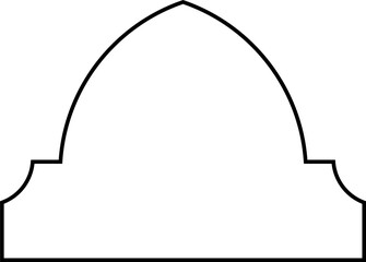 Islamic Dome Design Thin Line outline Black silhouettes Design pictogram symbol visual illustration