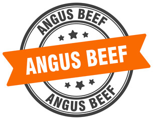 angus beef stamp. angus beef label on transparent background. round sign