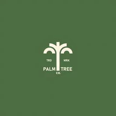 Gordijnen Palm logo for your design. Palm trees. Palm vector illustration. Nature Icon Sign. © Karina Petruchok