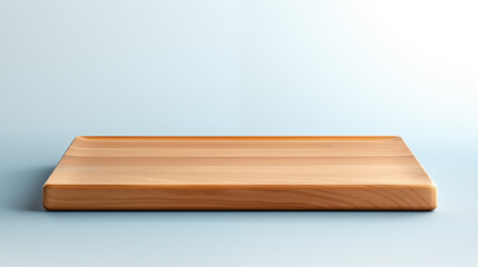 Wooden board, empty mockup platform for product presentation.