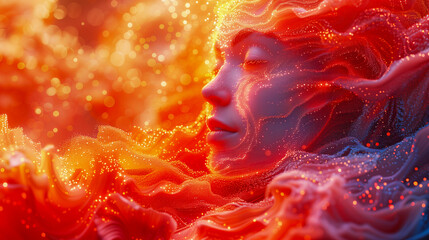 Digital Crypto Face AI Generated