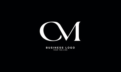 CM, MC, C, M, Abstract Letters Logo Monogram