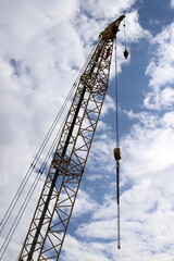 Construction of a new high-rise building in Tel Aviv.