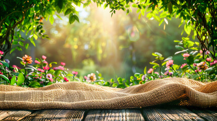 In the Heart of Natures Embrace, Wooden Textures Craft the Pathways of Tranquility, A Canvas of Green Whispers Painted with the Hues of Peace