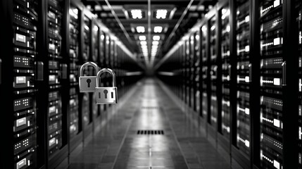 Obraz premium Data protection and security in the advancement of technology