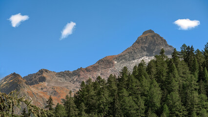 clouds over the mountains Swiss Alps