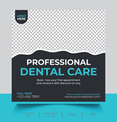 Dental care social media banner template