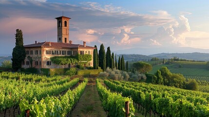 A gourmet culinary tour in Tuscany, blending luxury travel - obrazy, fototapety, plakaty