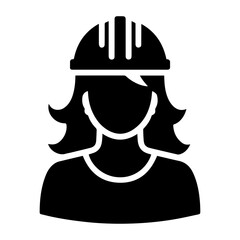 Naklejka premium Woman Construction Worker icon