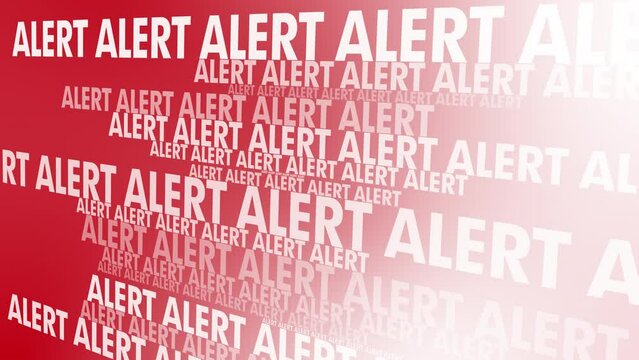 Red alert urgent message on red background, high priority warning conveying critical information and pressing alarm