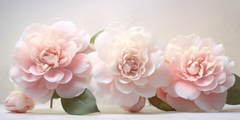 Romantic Pink Floral Beauty - Blooming Rose on White Background