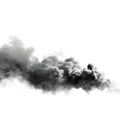 Realistic darkness steam carbon clouds cutout transparent backgrounds 3d render png
