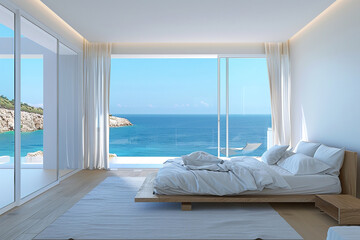 Modern sea view bedroom 