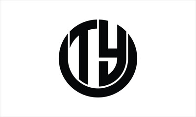 TY initial letter circle icon gaming logo design vector template. batman logo, sports logo, monogram, polygon, war game, symbol, playing logo, abstract, fighting, typography, icon, minimal, wings logo