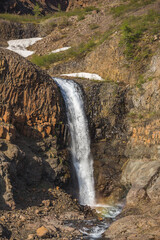 Taimyr. Waterfall on the Putorana Plateau. Russia - 753167694
