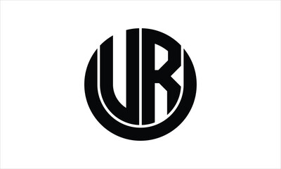 UR initial letter circle icon gaming logo design vector template. batman logo, sports logo, monogram, polygon, war game, symbol, playing logo, abstract, fighting, typography, icon, minimal, wings logo - obrazy, fototapety, plakaty