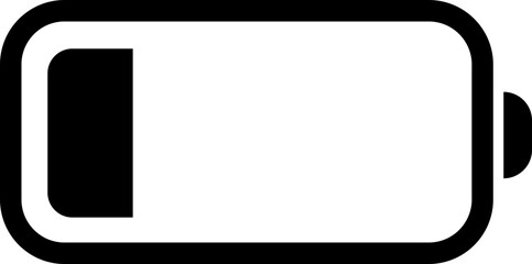 Bettery Charging Icon ,low bettery vector icon ,Bettery Charging Icon, Silhouette design element related to mobile, isolated on transparent background, animated Charging Low to full charge.