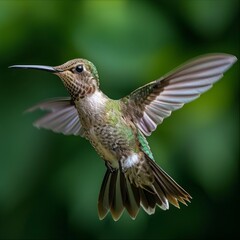 Obraz premium hummingbird spreads her tail.