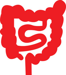 Intestine. linear icon. Line with editable stroke, digestion system symbol, stomach good intestine system vector symbol, isolated on transparent background, graphics, body organ Modern simple design.