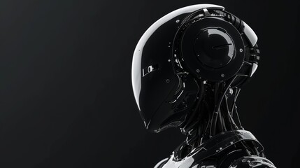 AI robot neutral black backgroud