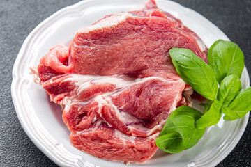 pork fresh raw meat pulp fresh food tasty healthy eating cooking appetizer meal food snack on the table copy space