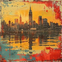 New York City Skyline, Manhattan midtown panorama 