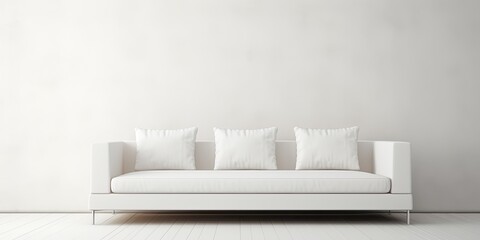 Contemporary couch on a backdrop of white.