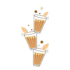 Indian hot drink vector. Indian chai icon. Chai is Indian drink. Kerala tea shop illustration vector eps. Indian Kerala roadside. Kerala tea shop line drawing. Kerala Old.
