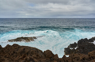 Crashing waves on the shores of Tenerife