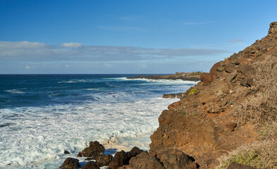Tenerife landscape with coastal waters