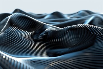3d render of abstract deatailed shape. Dynamic futuristic background - obrazy, fototapety, plakaty