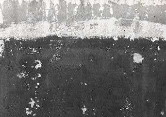 Concrete wall grunge texture with black and white cracked paint. Old concrete wall background. Concrete wall grunge surface. Close up.
