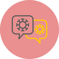 Infected Line Two Color Circle