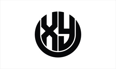 XY initial letter circle icon gaming logo design vector template. batman logo, sports logo, monogram, polygon, war game, symbol, playing logo, abstract, fighting, typography, icon, minimal, wings logo