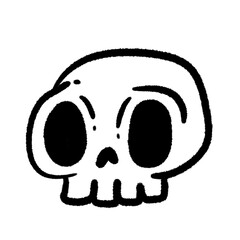 skull cartoon cute clip art design