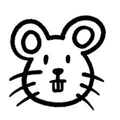 rat cartoon cute clip art design