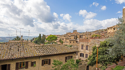 Blick über die Dächer der Altstadt von San Gimignano